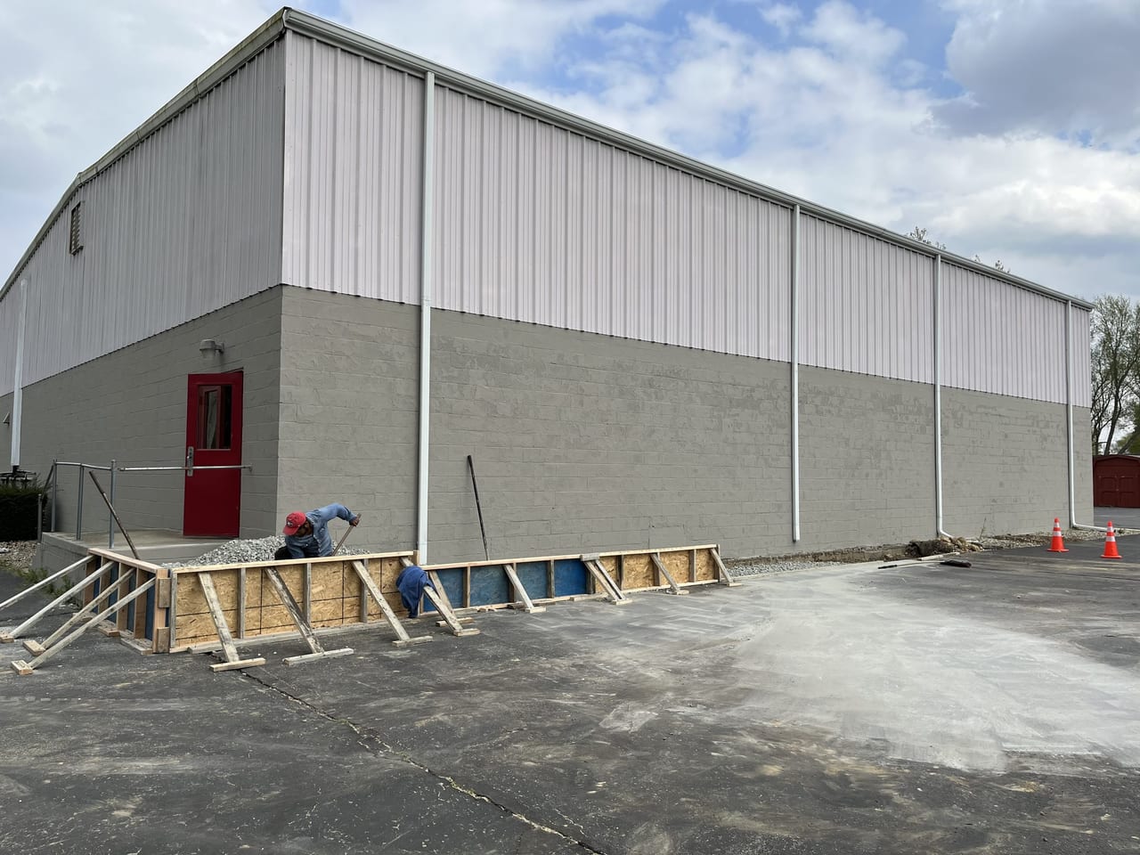 ADA ramp formwork, Anderson Indiana