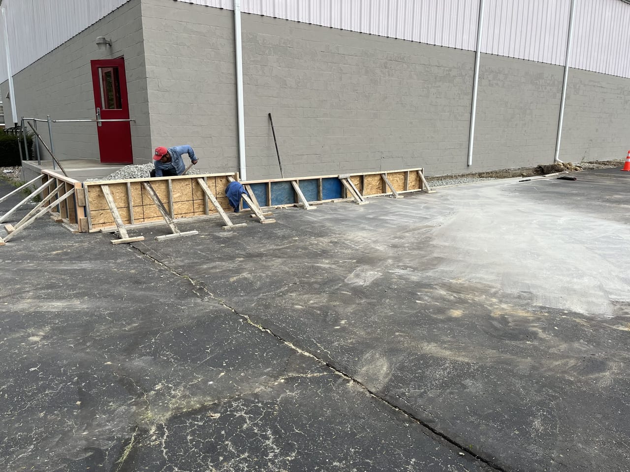 ADA ramp pour, Anderson Indiana