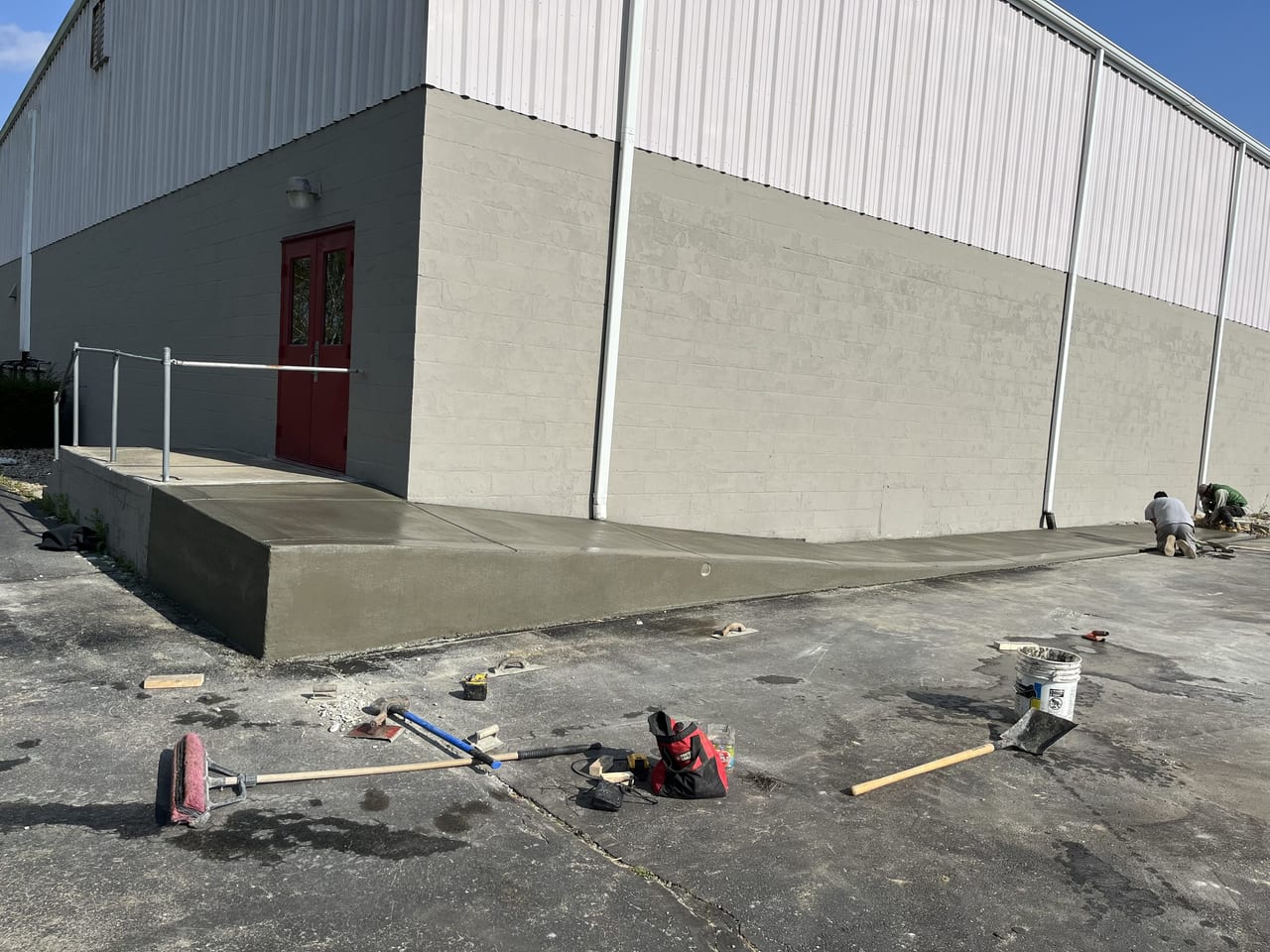 ADA ramp fresh pour, Anderson Indiana