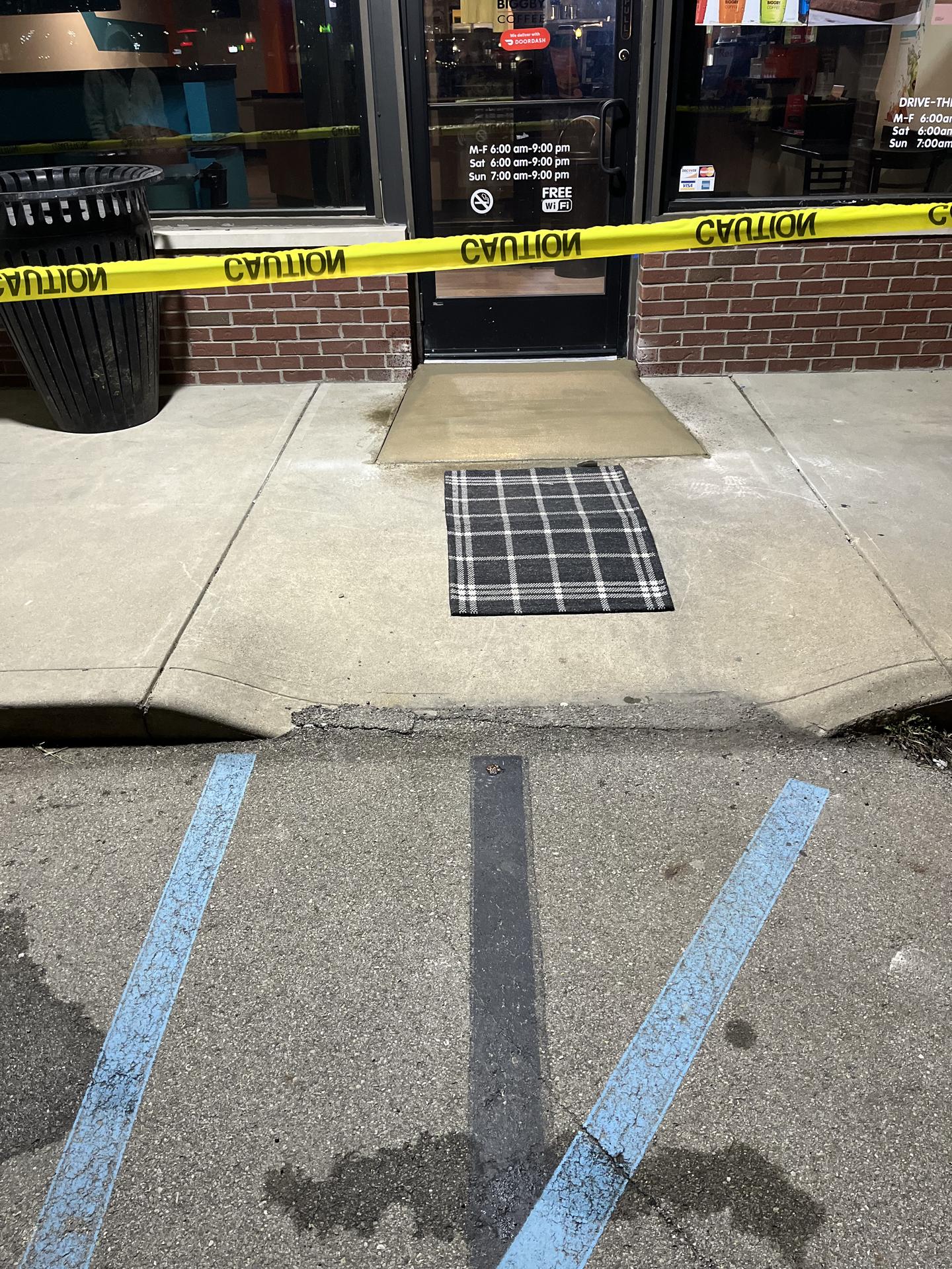 Large commercial concrete plaza flatwork poured and finished, central Indiana