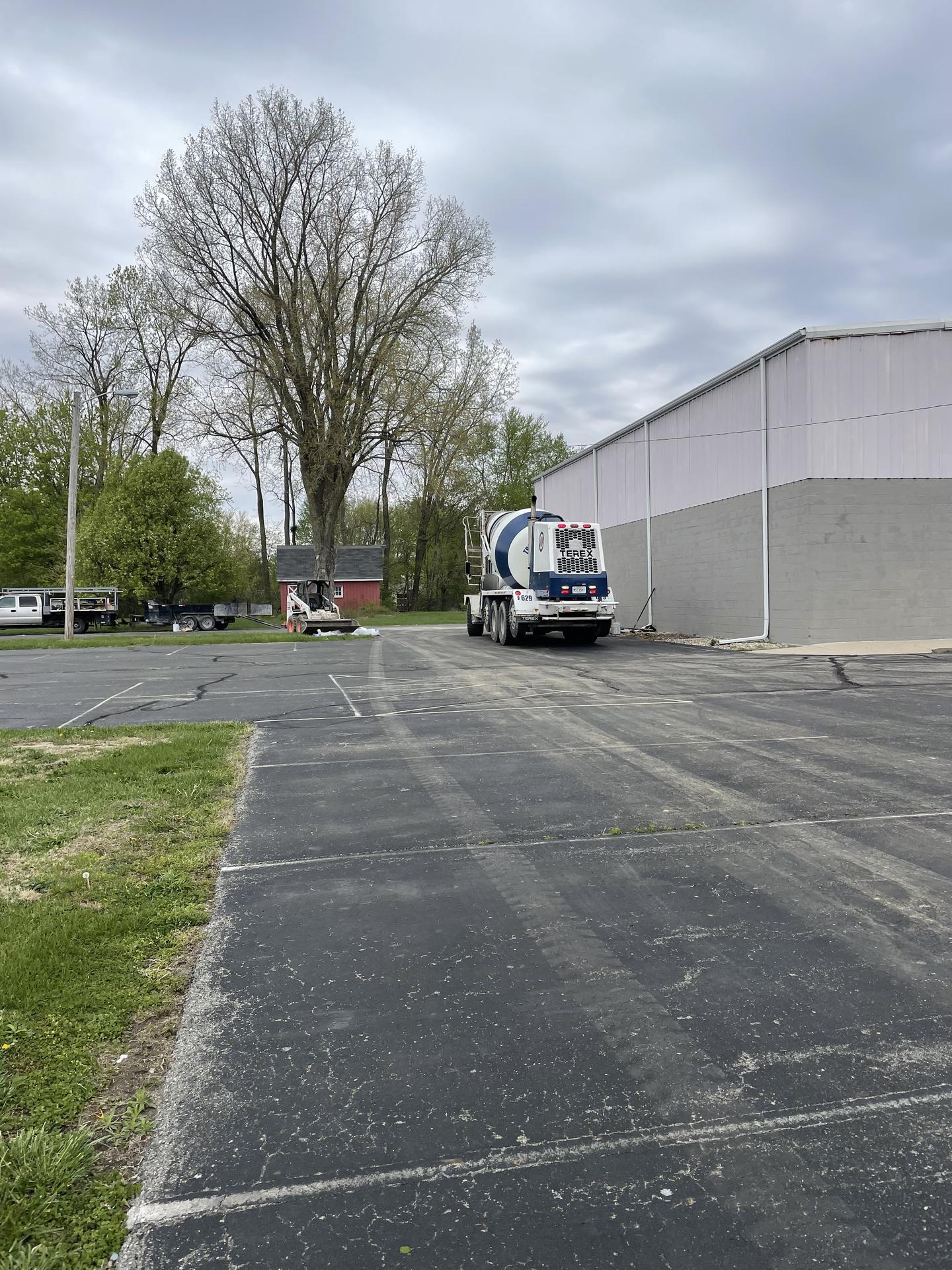 Commercial ada ramp project - in progress, Anderson Indiana