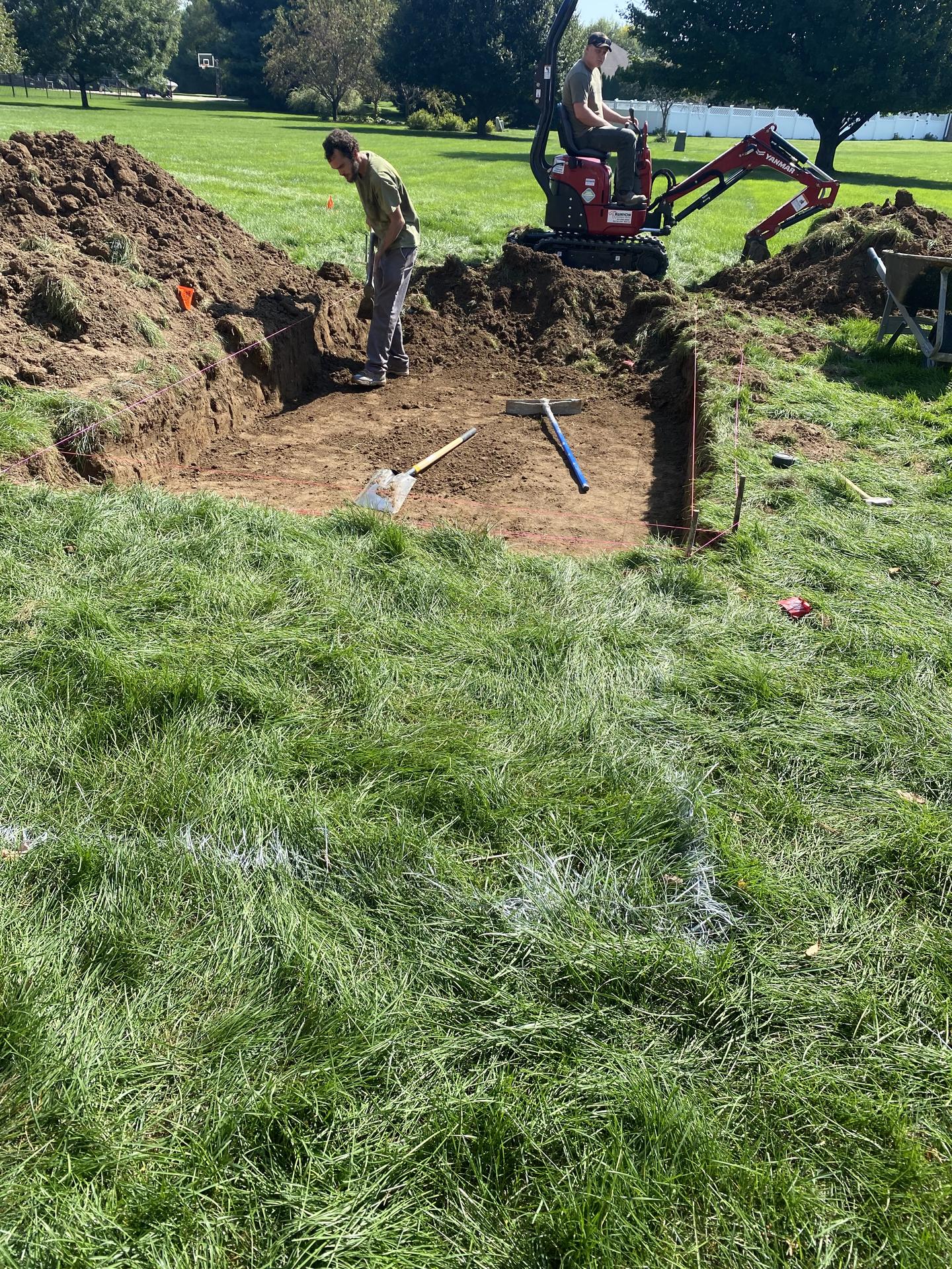 Site excavation continued, Pendleton Indiana