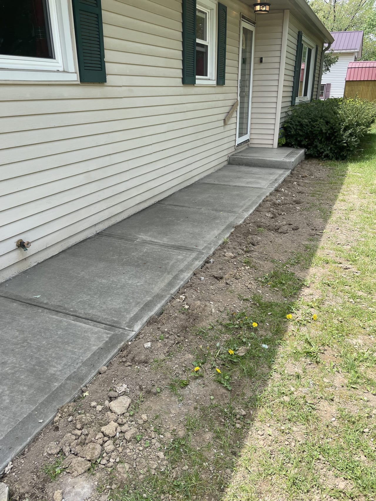 Residential concrete sidewalk, Pendleton Indiana