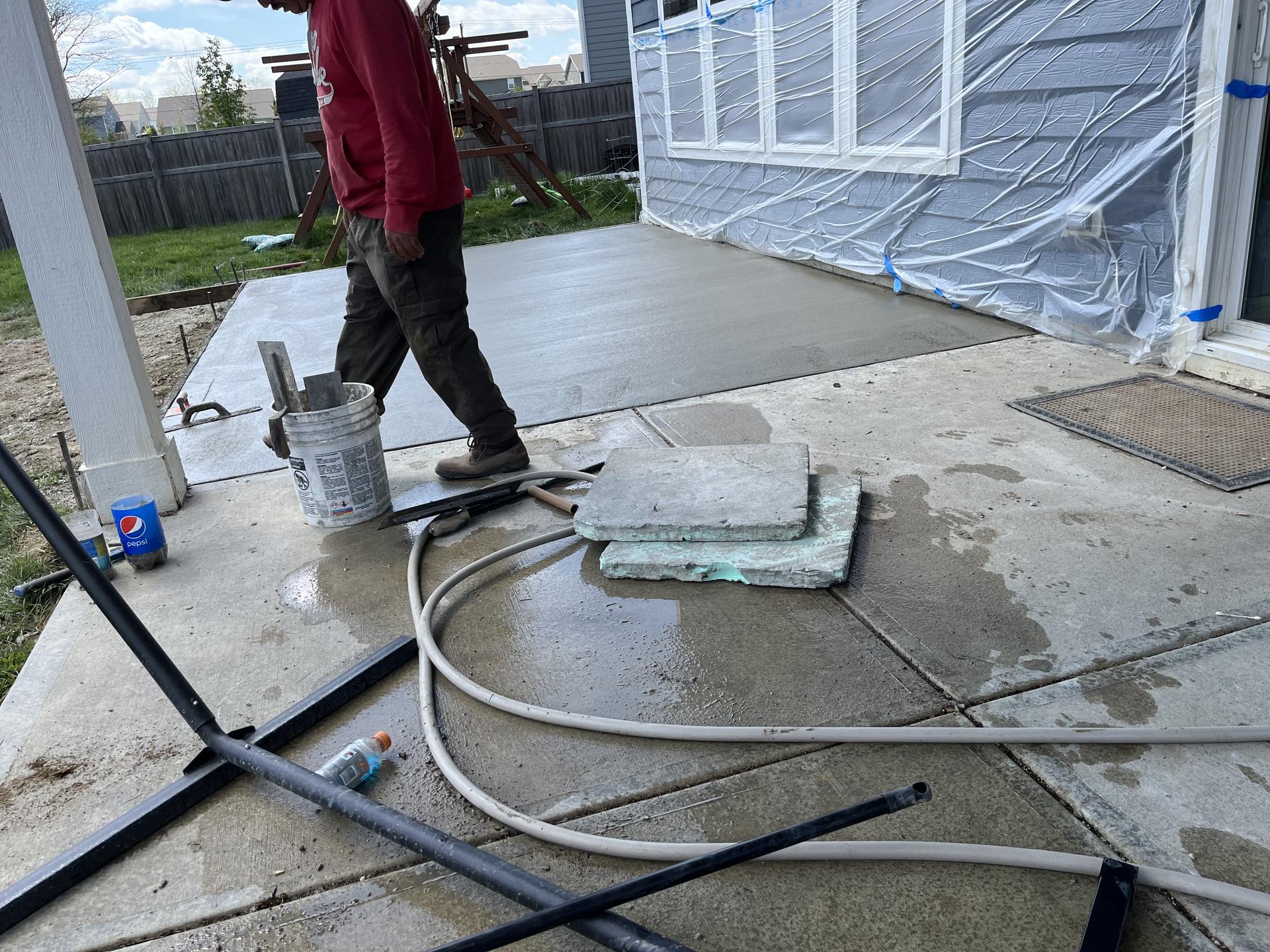 Concrete patio, Fishers Indiana