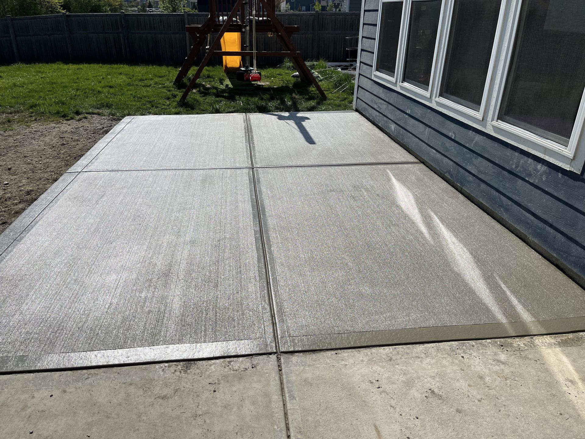 Concrete patio, Fishers Indiana