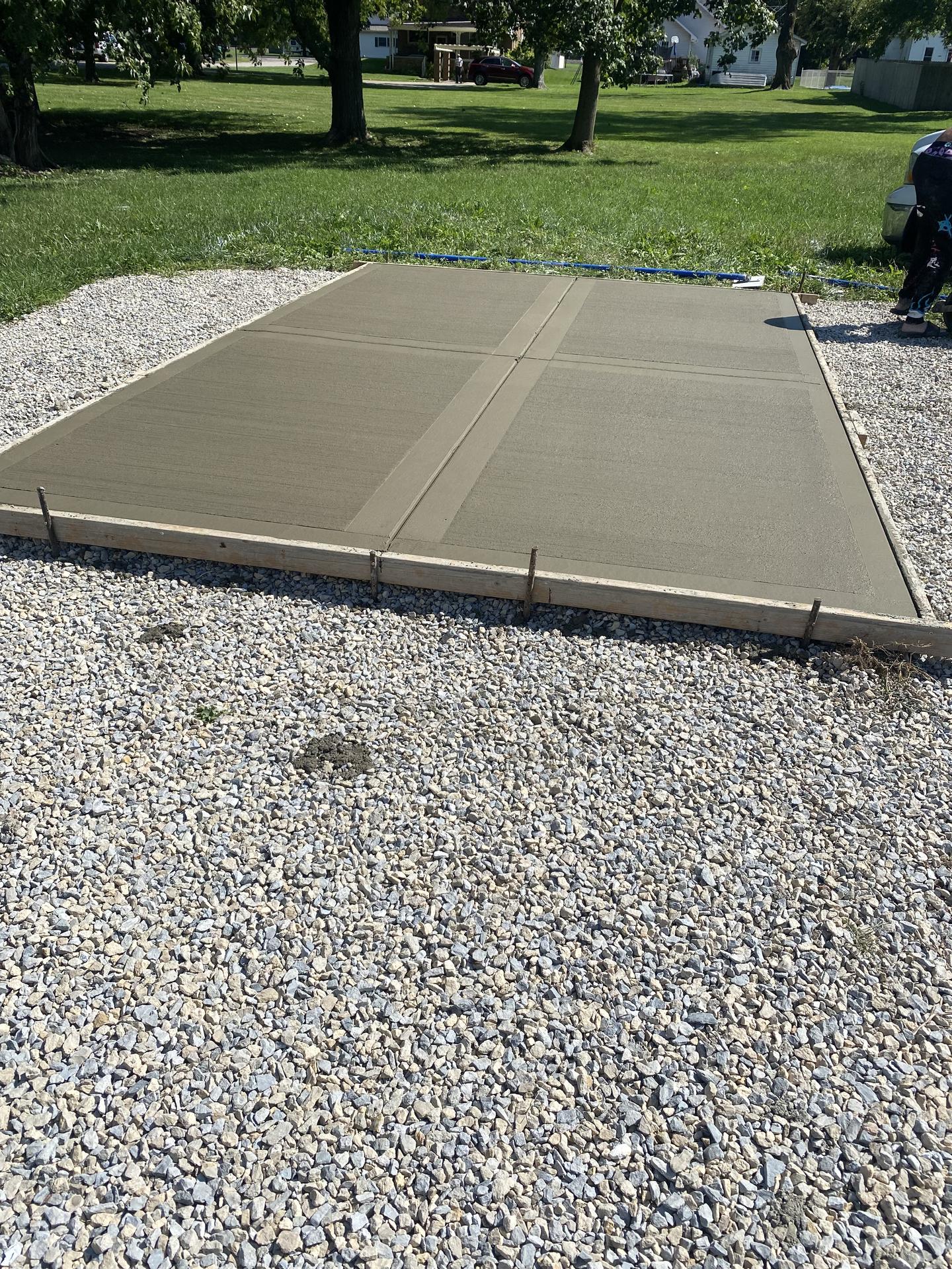 Concrete patio, Noblesville Indiana