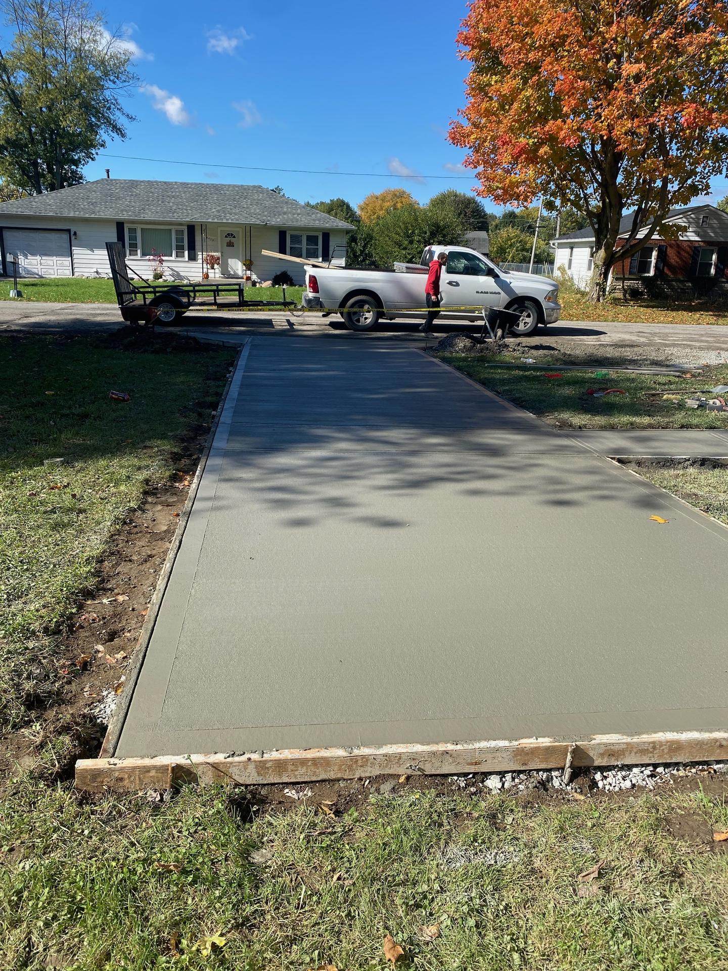 Concrete patio, Noblesville Indiana