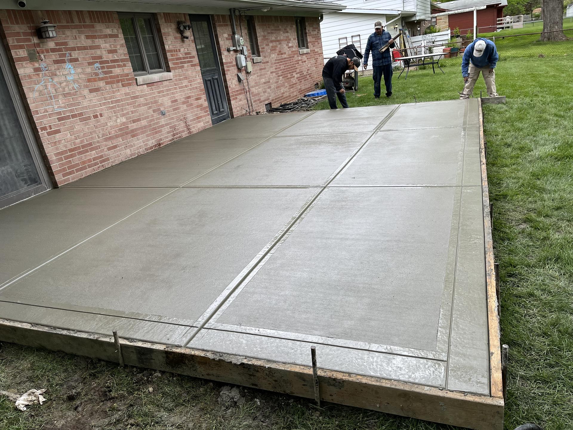 Concrete patio, Chesterfield Indiana