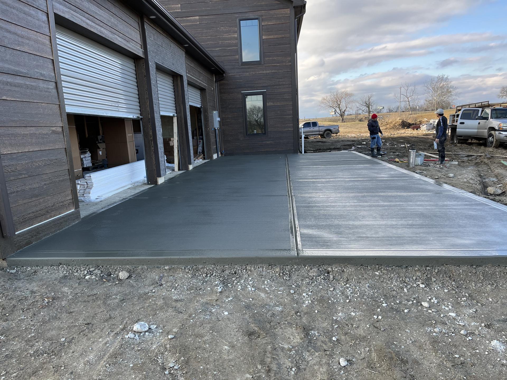 Garage approach pad broom finish, Westfield Indiana
